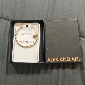 Brand New Alex and Ani bracelet with tan and brown crystal beads